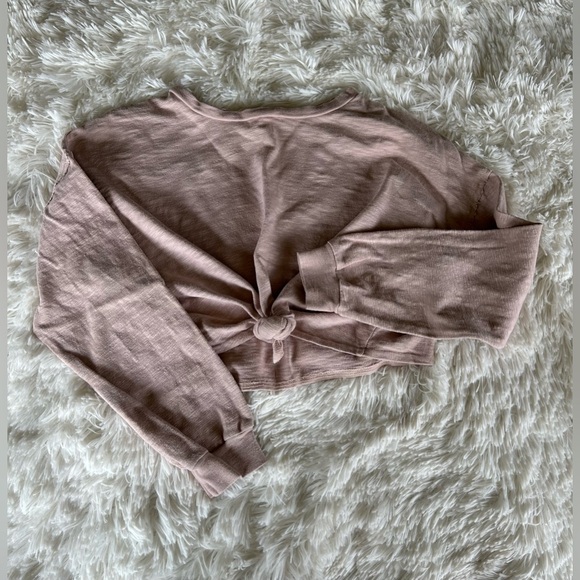 Free People Beach | Oversized Blush Pink Slouchy Chill Out Top - Picture 3 of 6